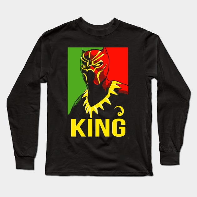 King of Wakanda Long Sleeve T-Shirt by BossFightMAM